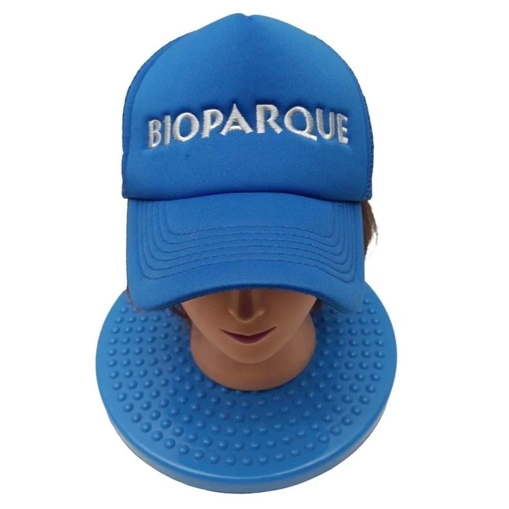 Bioparque Trucker Hat Cap Foam Front Mesh Back Light‎ Blue Strap Back Adjustable